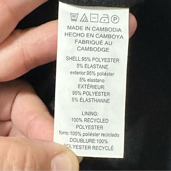 MK XL Black Gold Tone Buttons Collared Crop Professional Blazer Suit Jacket - Picture 11 of 12